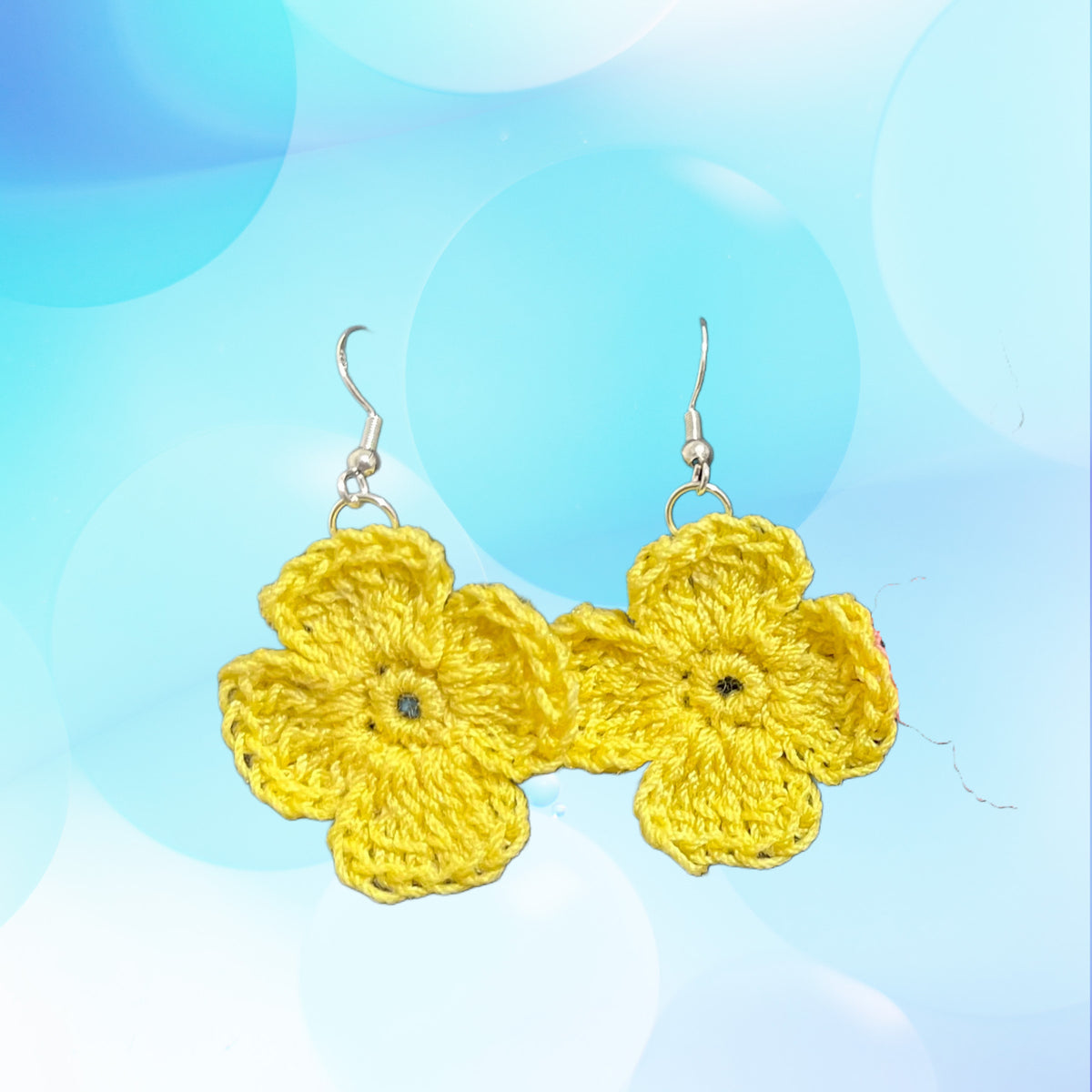 Sweet Spring Flower Crochet Earrings