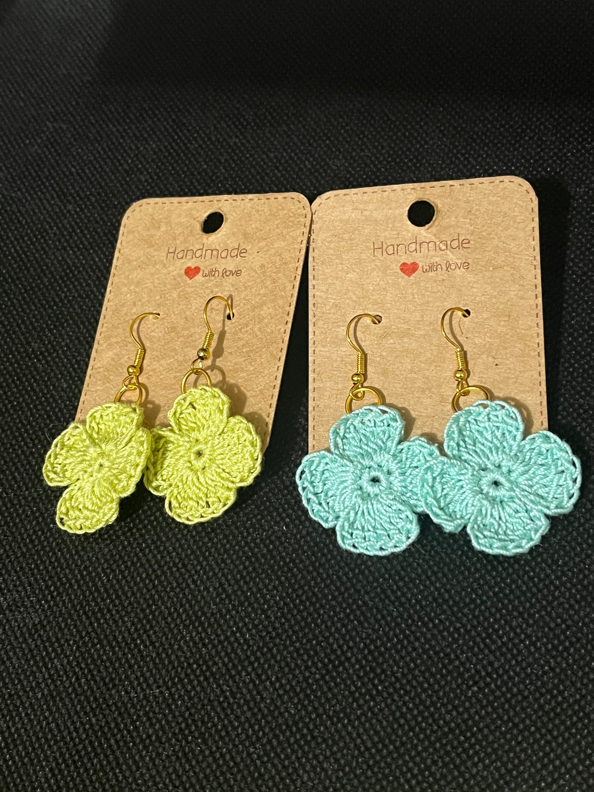 Sweet Spring Flower Crochet Earrings